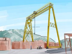 <b>湖南邵阳龙门吊厂家 集装箱门机指标</b>